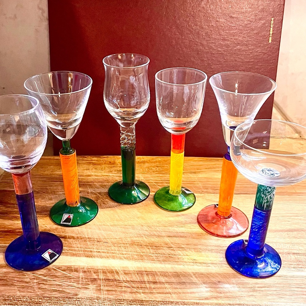 Cordials. Manufactured in Republic of Czech 6 adorable colorful.